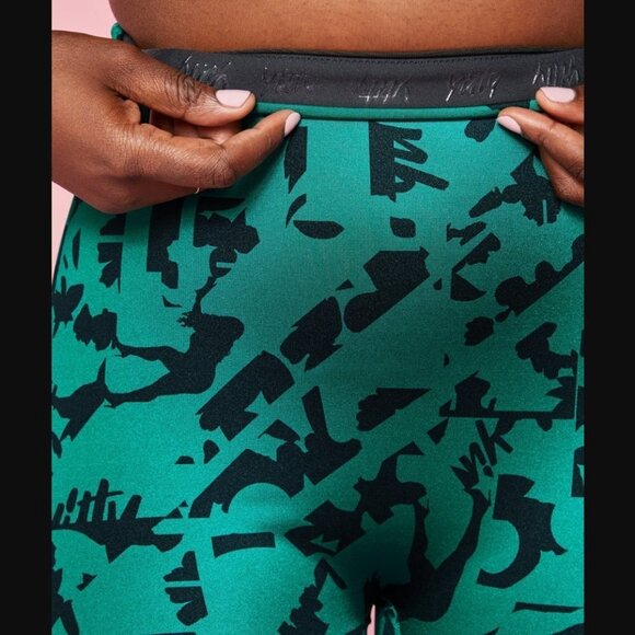 Med - EUC - Yitty by Fabletics Green/Black Lizzo Deep Sea Lizzouette Leggings - Picture 7 of 11